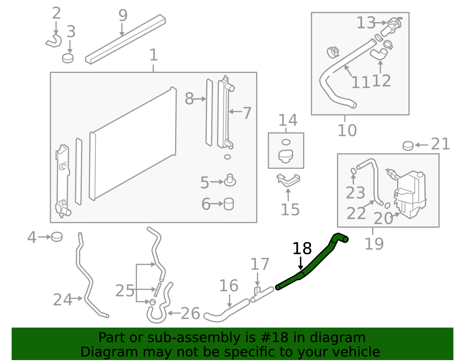 Radiator Hose - Nissan (21503-JP00C)