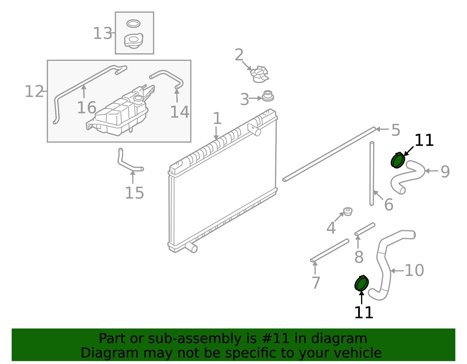 Radiator Hose Clamp - Nissan (01558-00721)