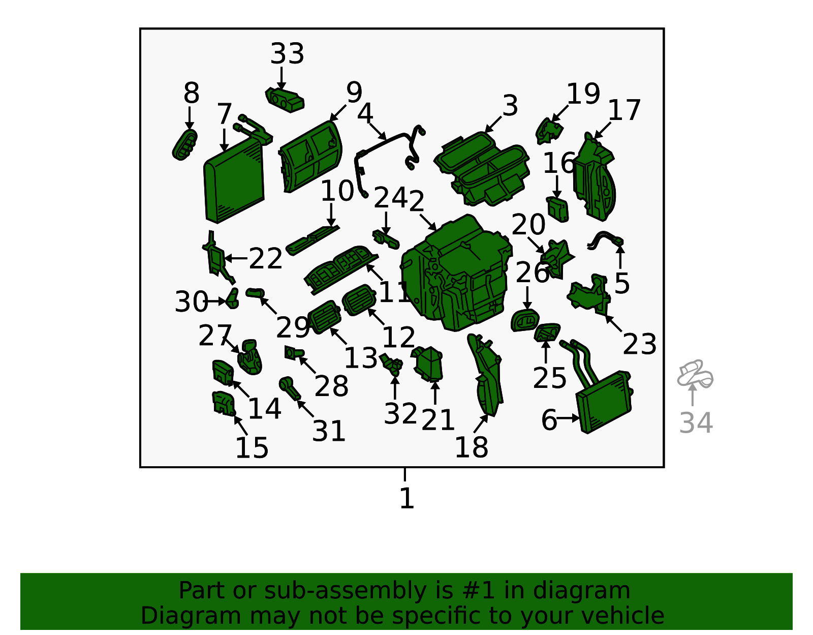 AC & Heater Assembly - Nissan (27110-CA03B)