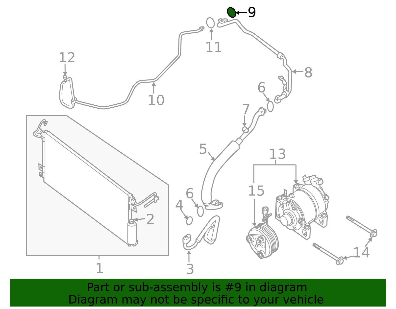 A/C Line O-Ring - Nissan (92473-N823A)