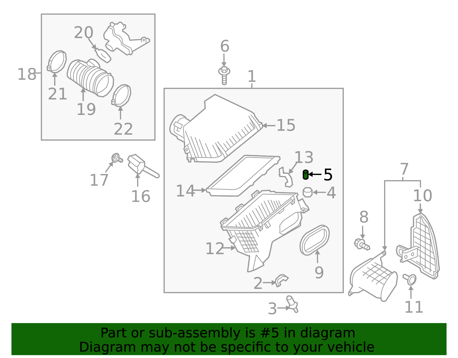 Air Cleaner Assembly Retainer - Nissan (16566-5X20A)
