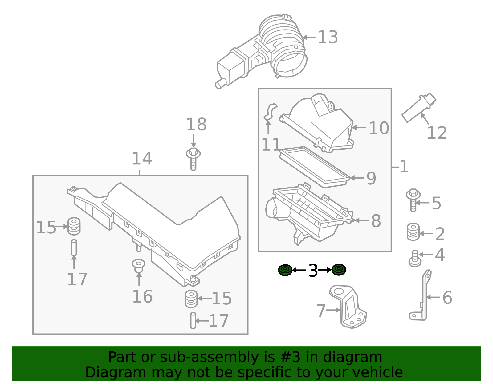 Mounting Rubber Air Duct Mounting Rubber, Air Cleaner Mounting Rubber, Manifold Support - Nissan (16557-6N20A) 3 Mounting Rubber Air Duct Mounting Rubber, Air Cleaner Mounting Rubber, Manifold Support - Nissan (16557-6N20A)