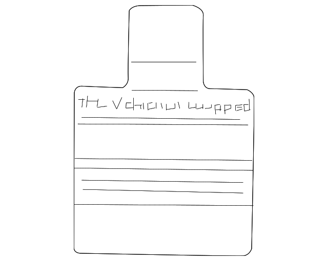 Air Bag Label - Nissan (98590-JA00A)