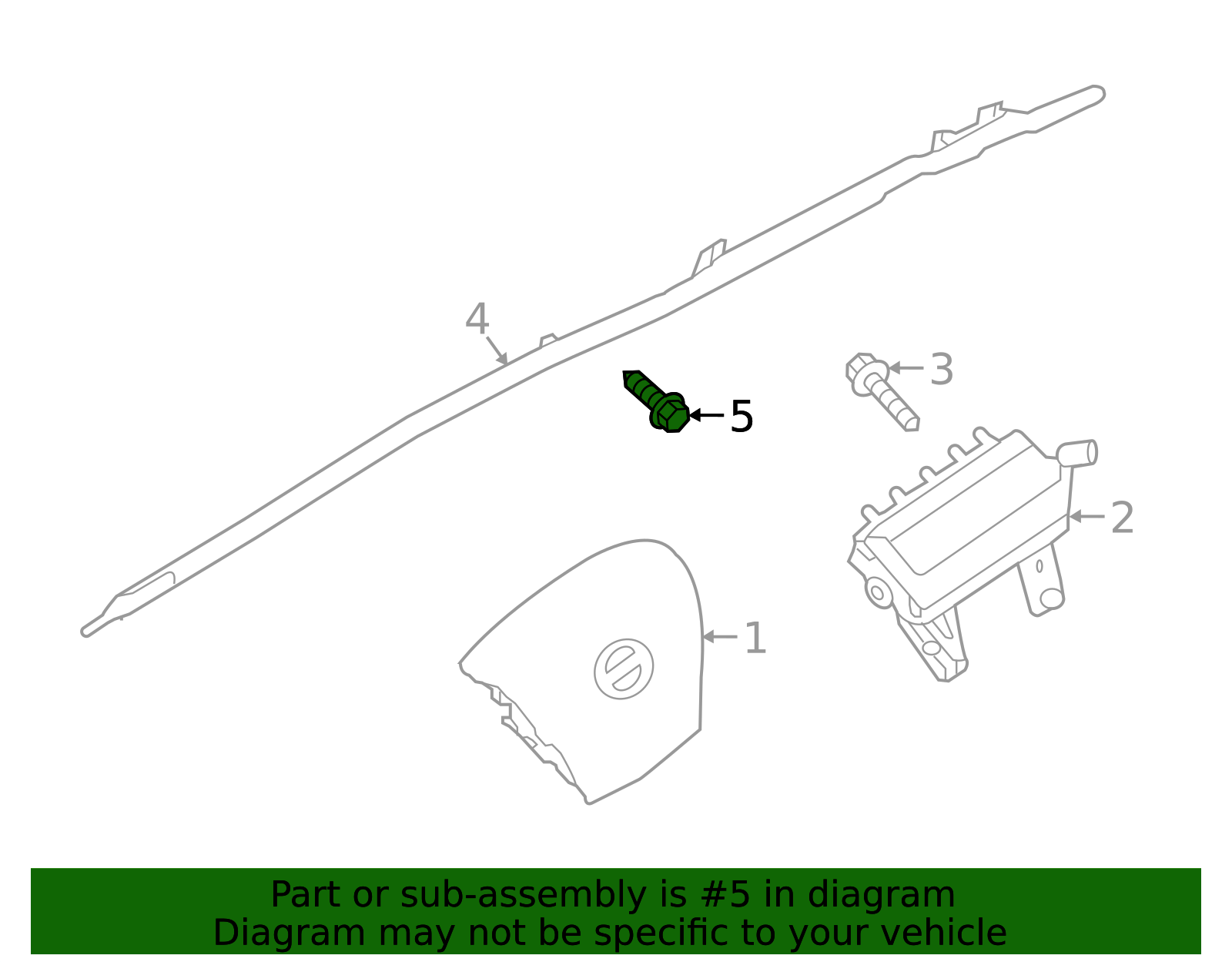Head Air Bag Bolt - Nissan (01125-0028U)