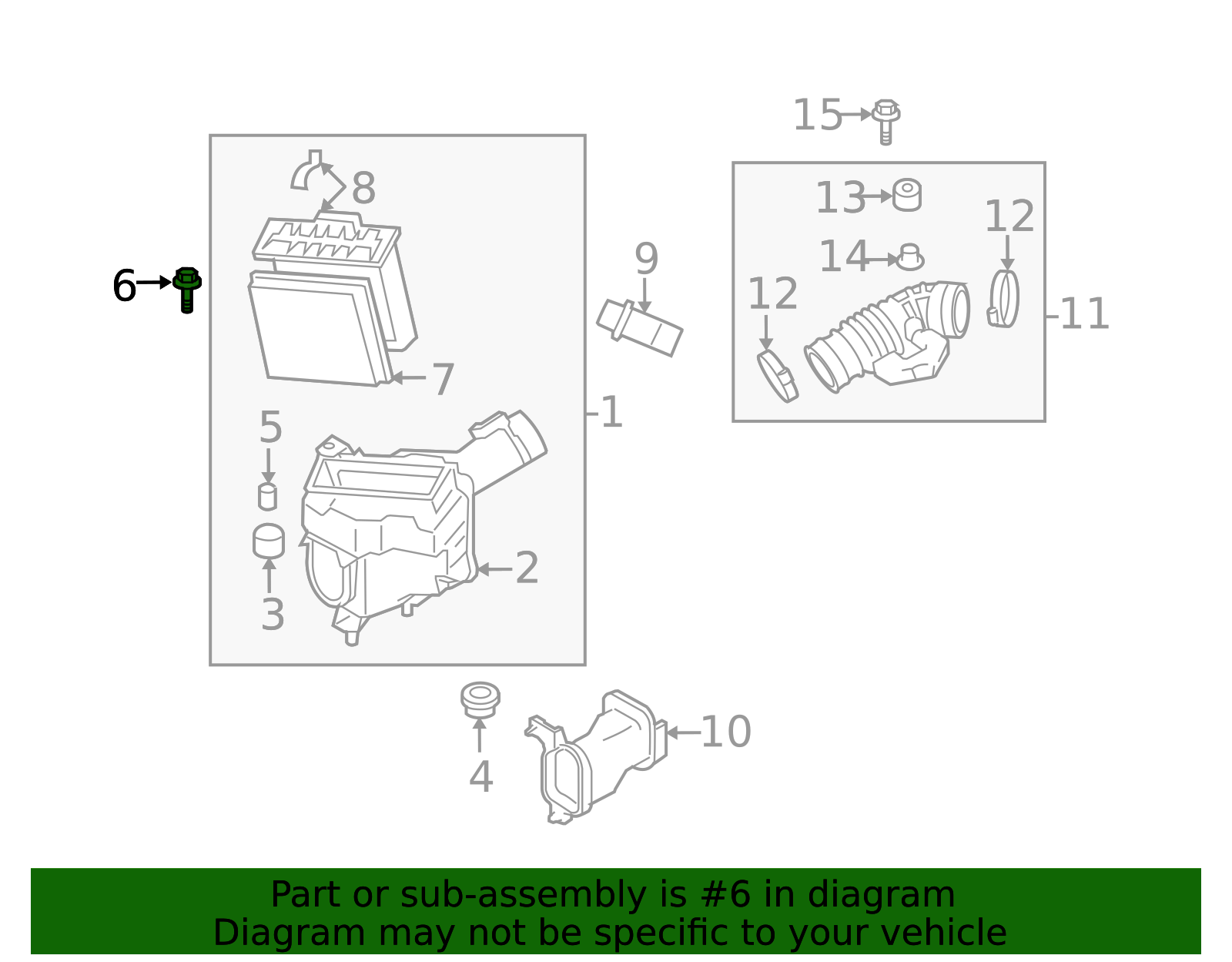 Air Cleaner Body Bolt - Nissan (16516-CR40B)