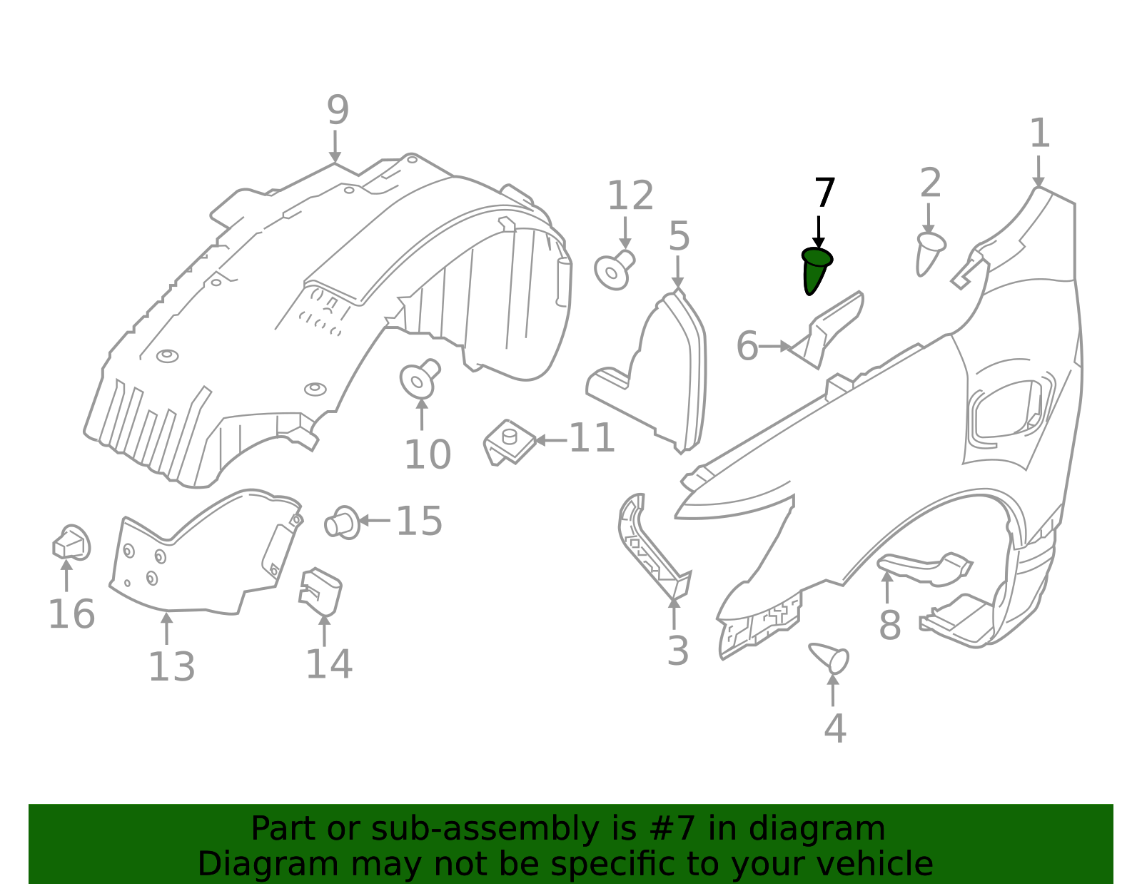 Bumper Cover Clip - Nissan (01553-09241)