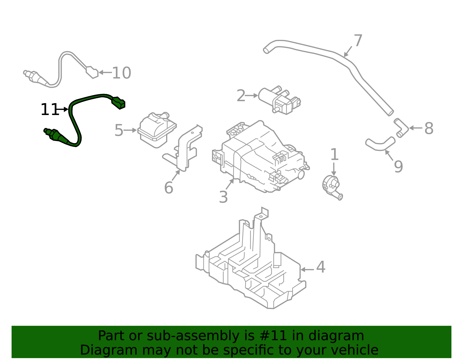 Oxygen Sensor - Nissan (226A0-5RB0A) 3 Oxygen Sensor - Nissan (226A0-5RB0A)
