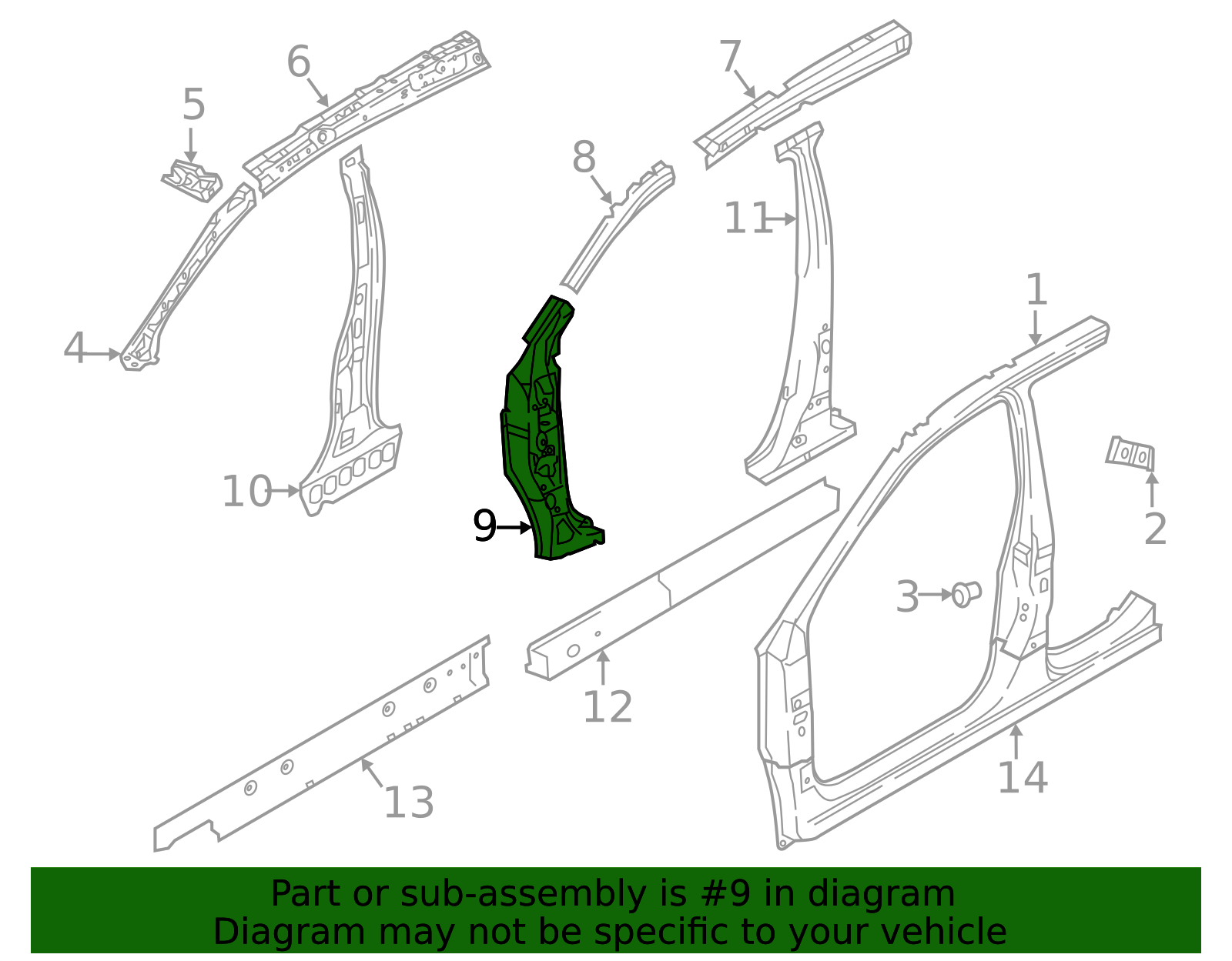 Hinge Pillar Reinforced - Nissan (G6270-5RWMA)