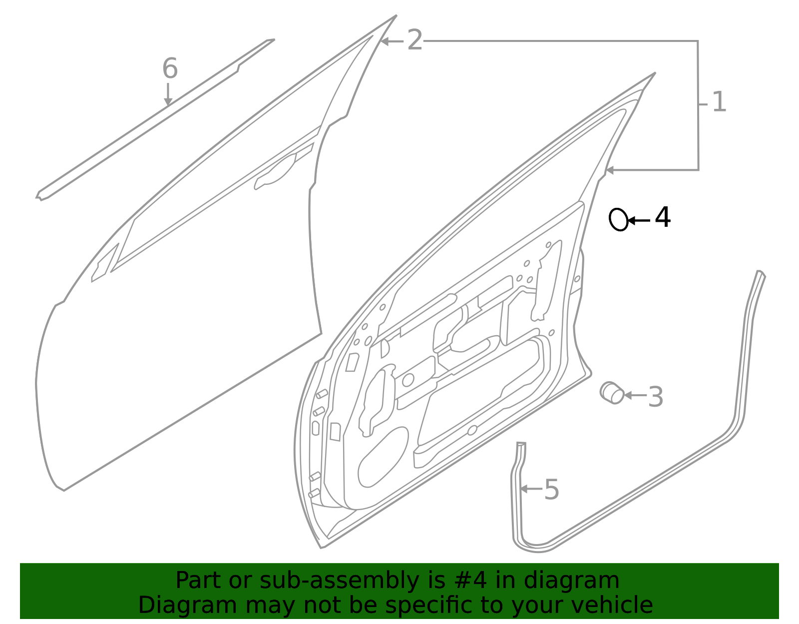 Door Shell Hole Cover - Nissan (64891-W5000)