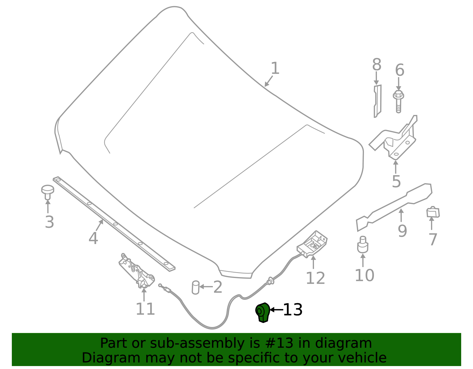 Clamp Hood Lock Clip Hood Control Cable - Nissan (65625-8J000)