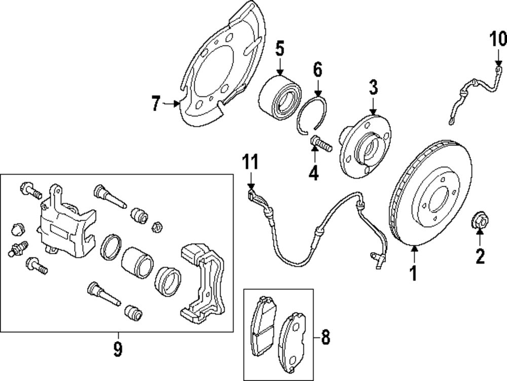 Brake Pads - Nissan (D1080-7LG0A)