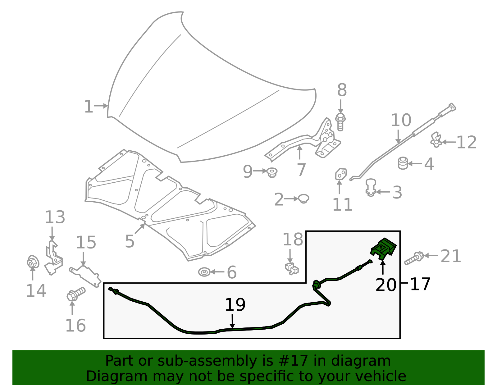 Cable Assembly - Nissan (65621-5RL0A)