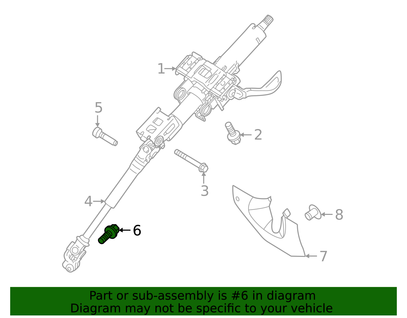 Column Shaft Lower Bolt - Nissan (01125-N1151)