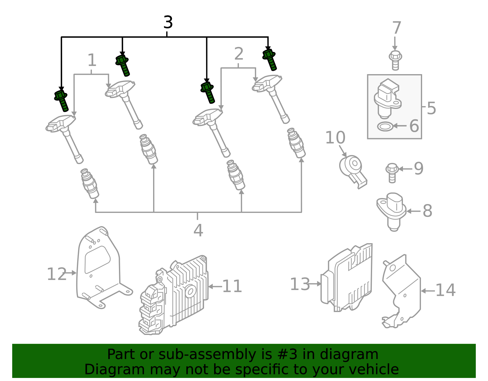 Ignition Coil Bolt - Nissan (08158-62533)