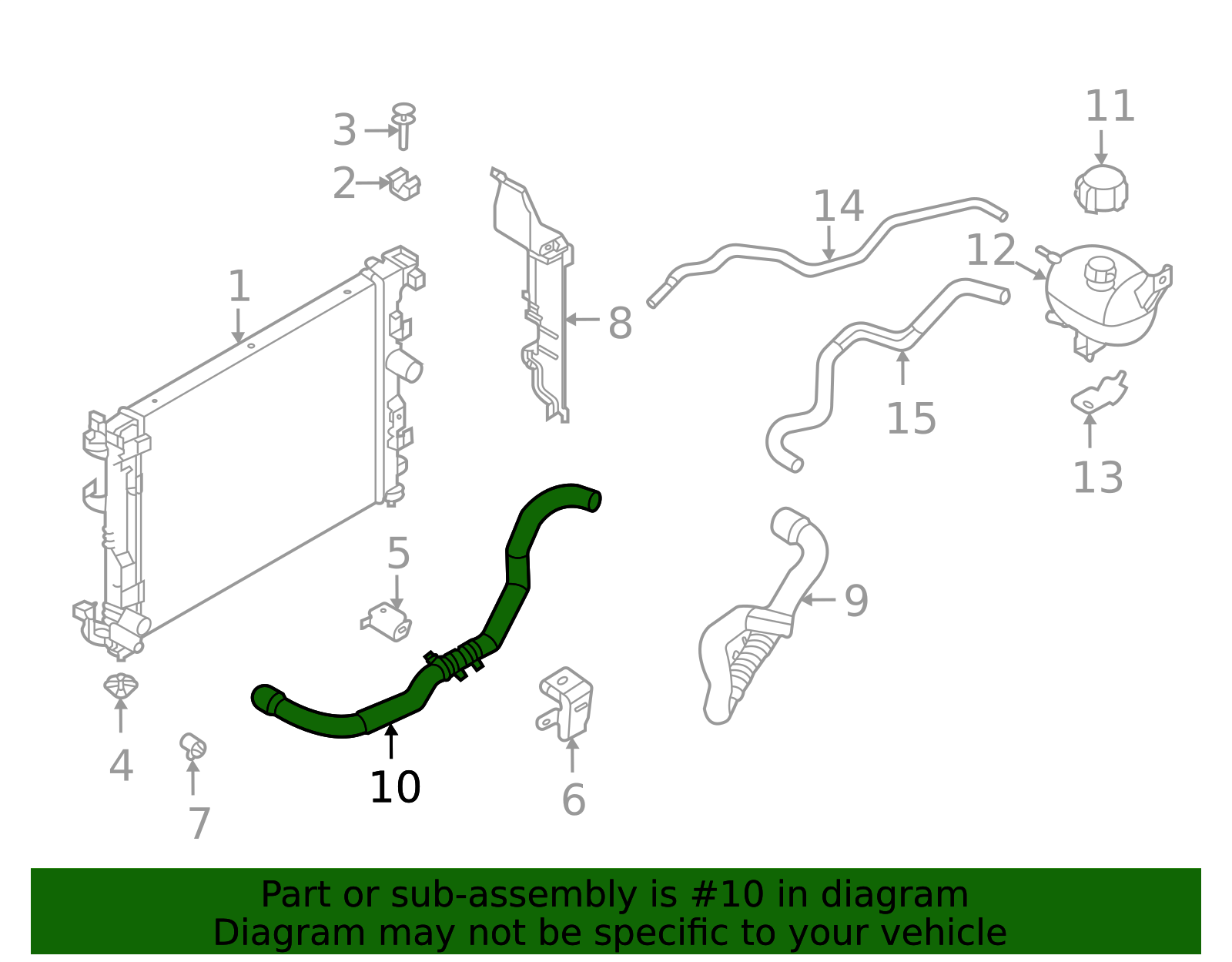 Lower Hose - Nissan (21503-5RB0A)