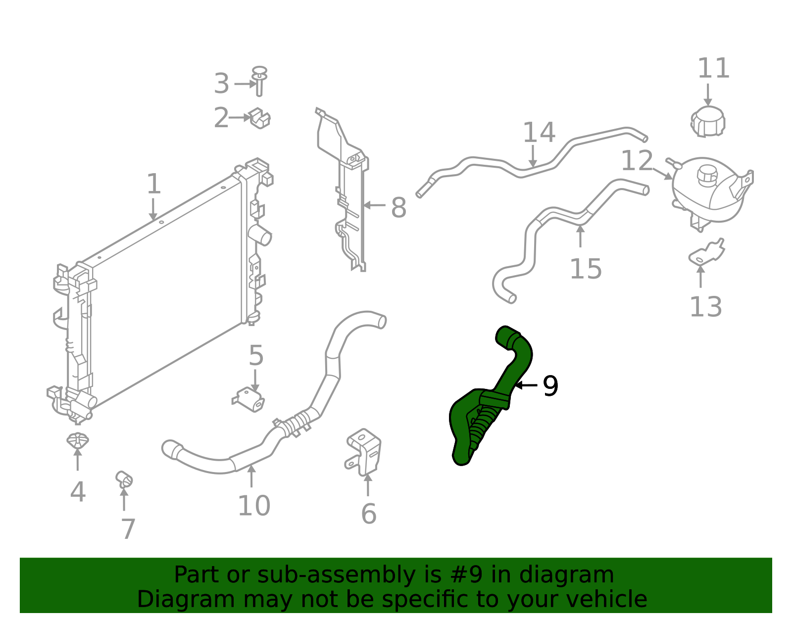 Upper Hose - Nissan (21501-5RB0A)