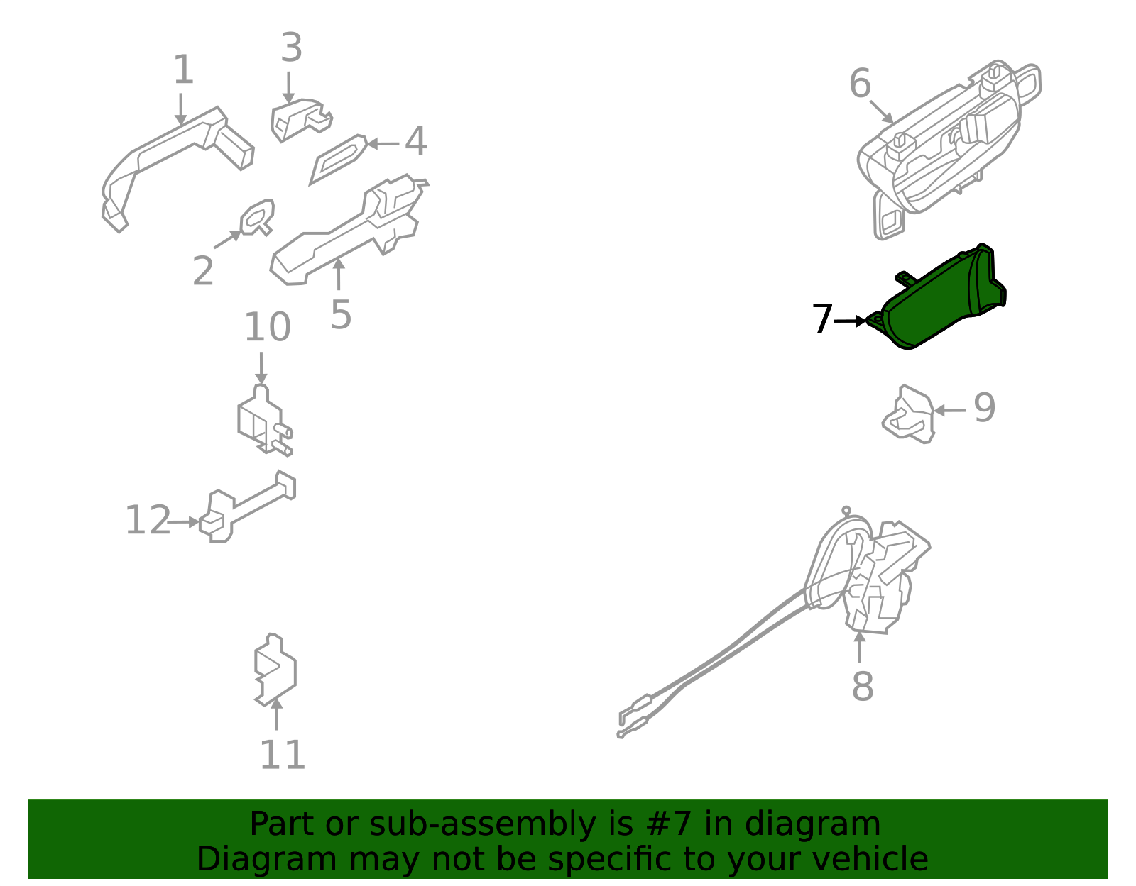 Handle, Inside Cap - Nissan (80677-5RB0A)