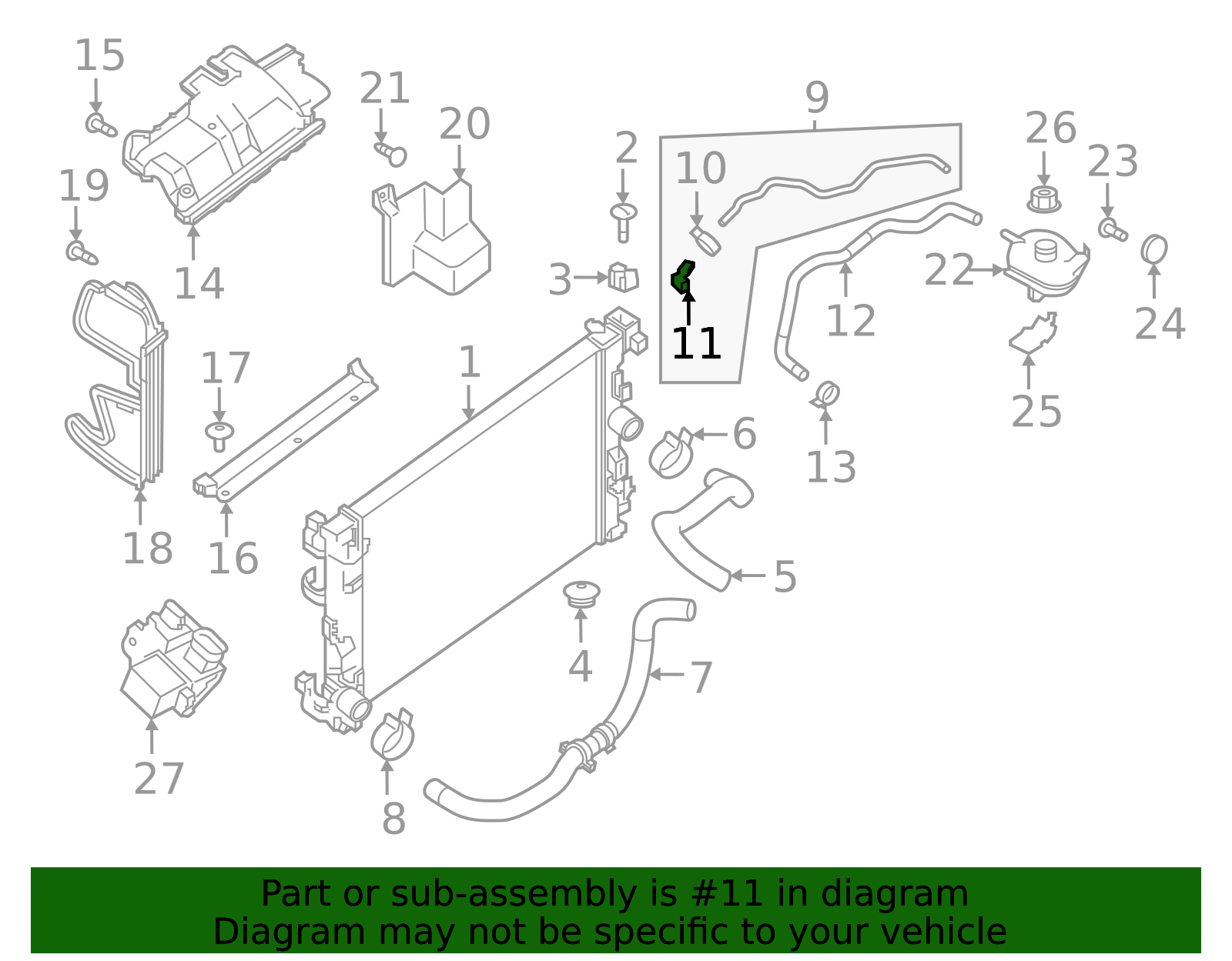 Overflow Hose Clamp - Nissan (21750-4EB0A)