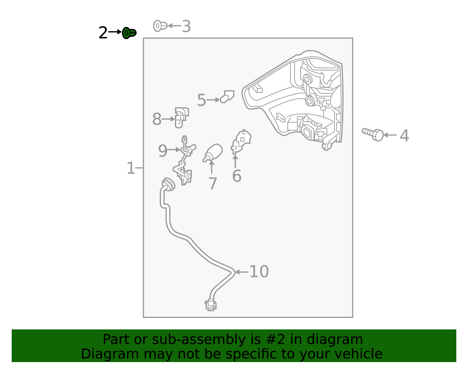 Combo Lamp Assembly Grommet - Nissan (26557-2U000) 3 Combo Lamp Assembly Grommet - Nissan (26557-2U000)