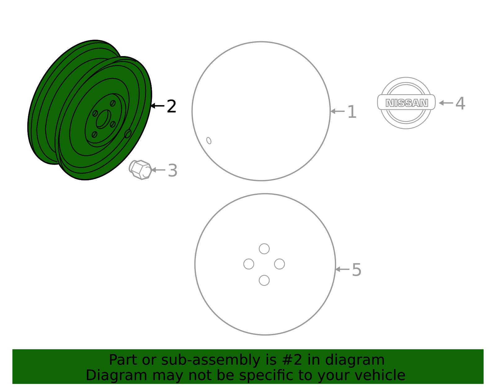 Wheel, Spare - Nissan (40300-5RL7A)