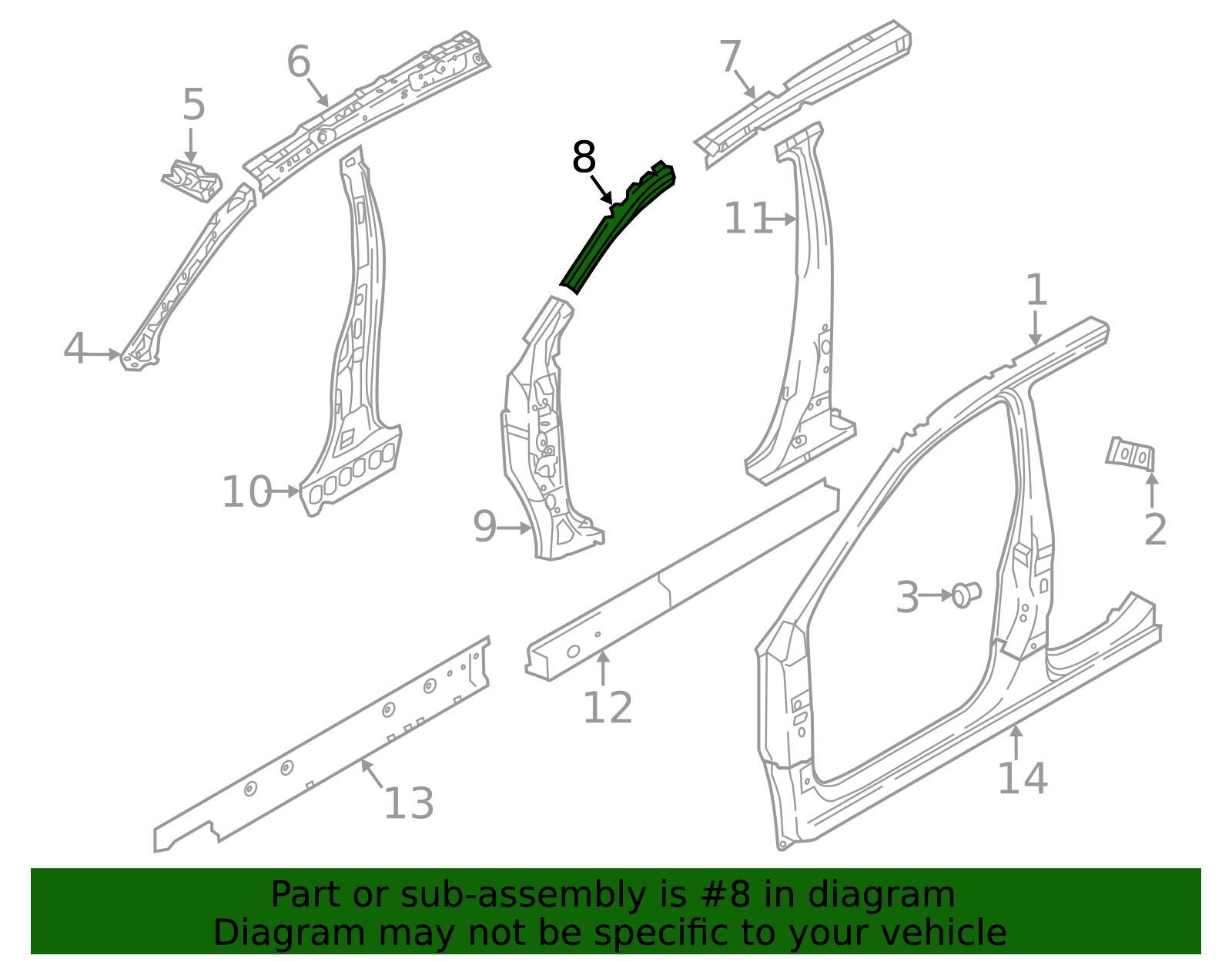 Windshield Pillar Reinforced - Nissan (G6215-5RWMA)