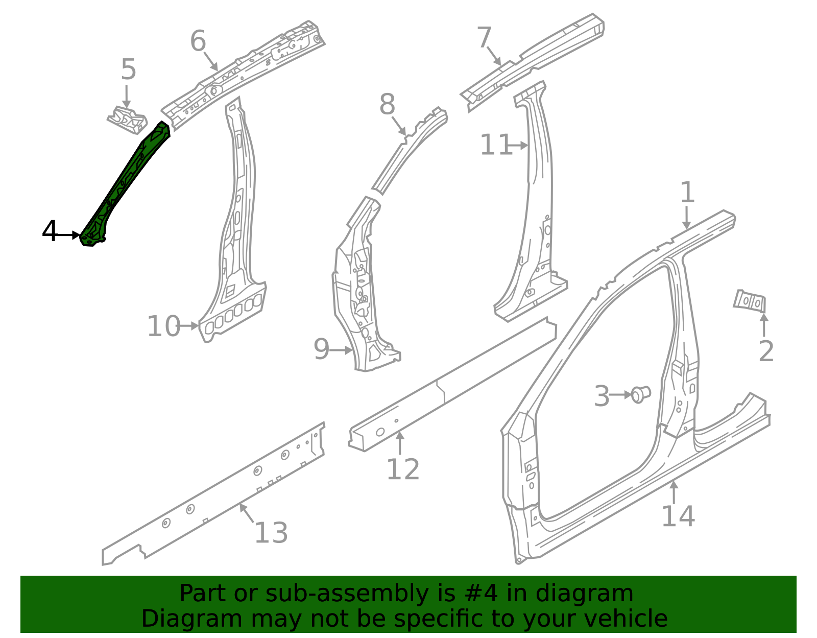 Inner Windshield Pillar - Nissan (G6230-5RWMA)