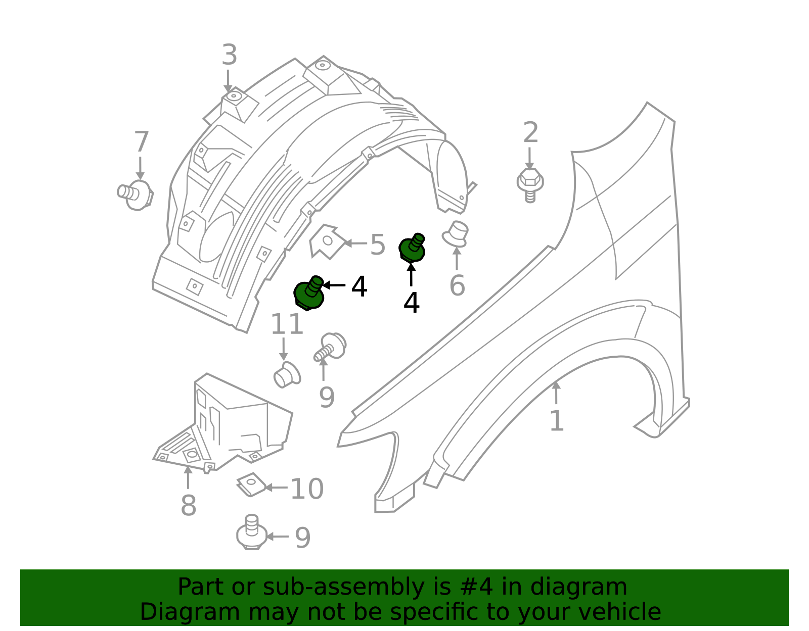 Fender Liner Screw - Nissan (01451-00841)