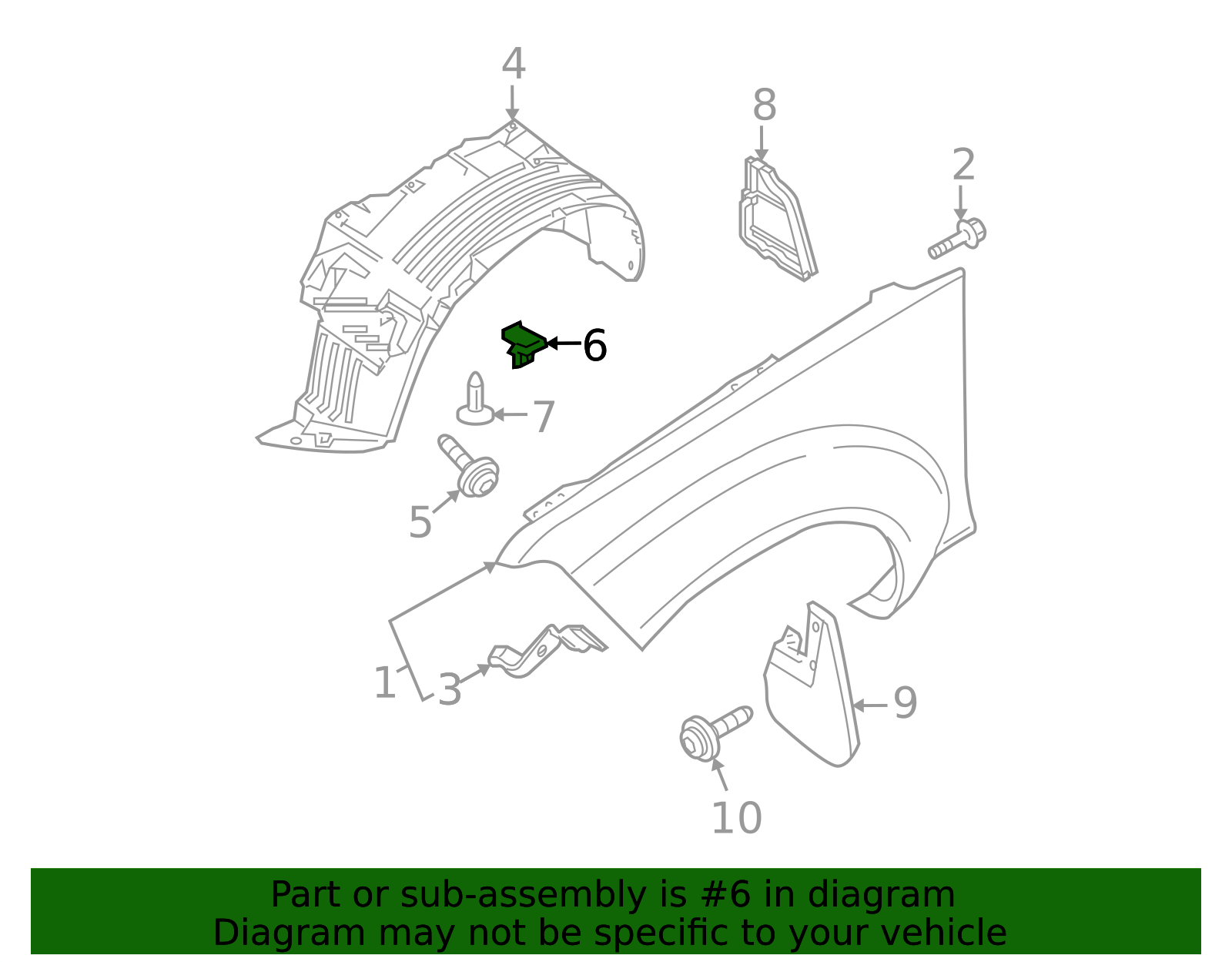 Fender Liner Grommet - Nissan (01281-00831)