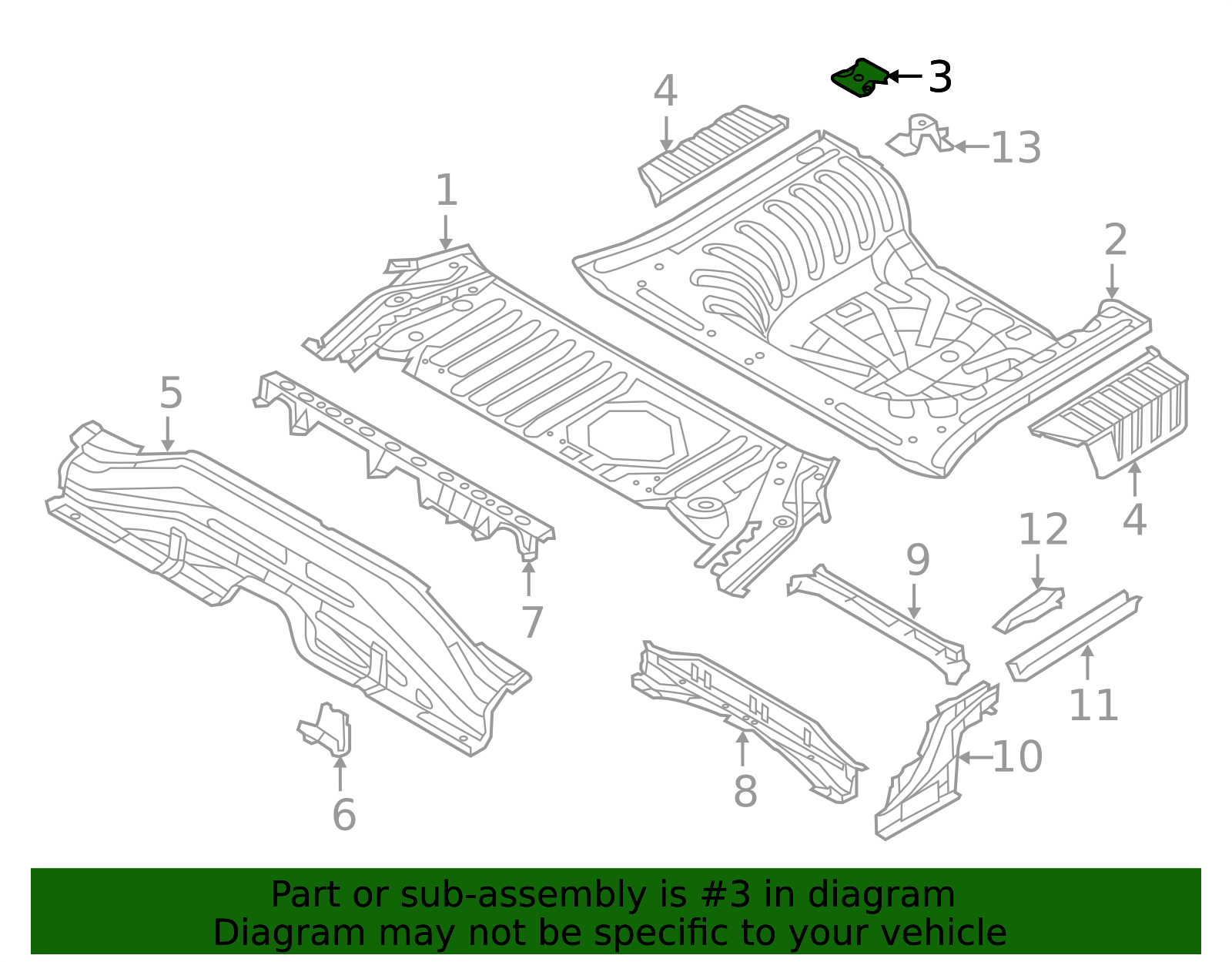 Rear Floor Pan Plate - Nissan (G4510-1HMMA)