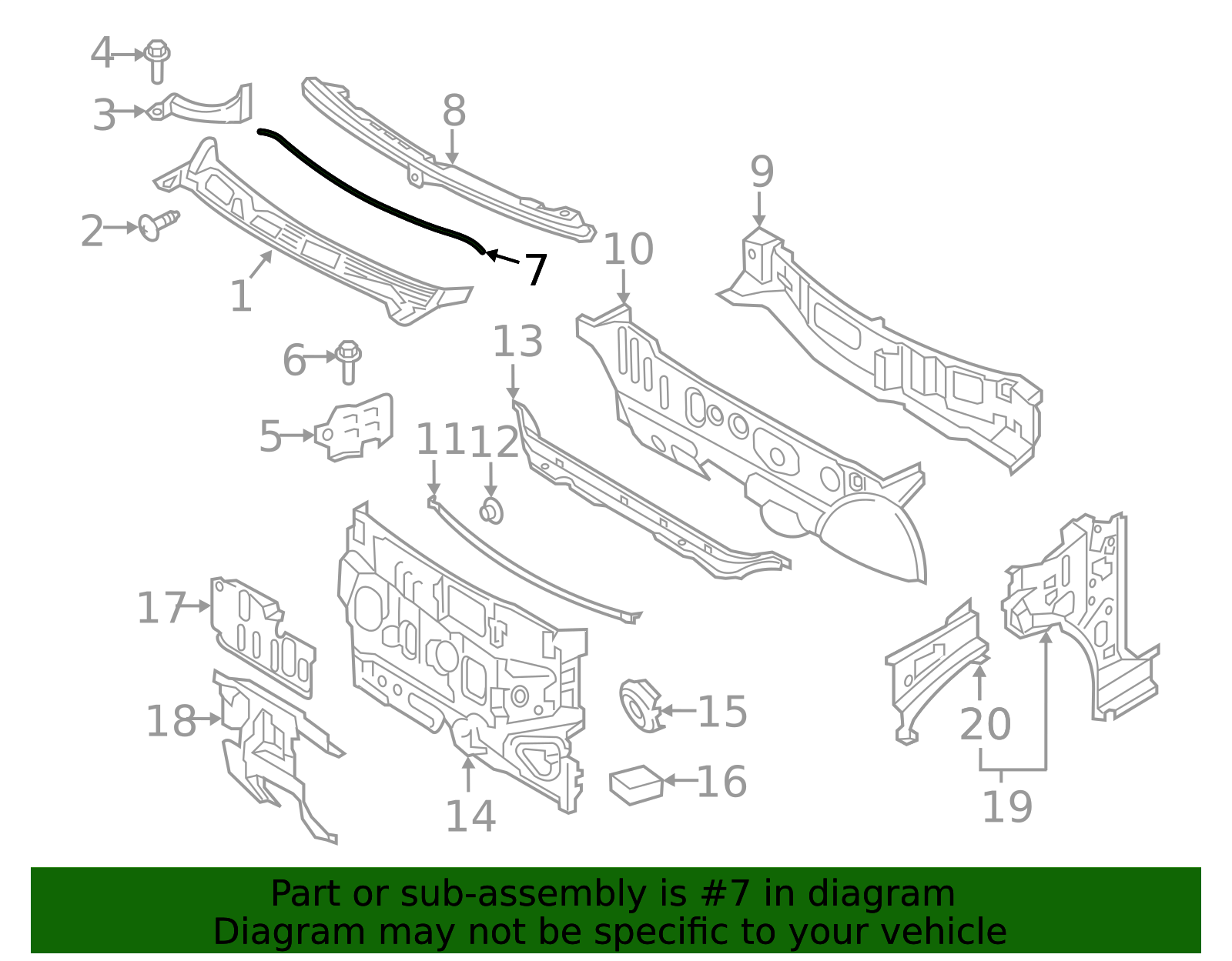 Seal Strip - Nissan (66830-5RB0A)