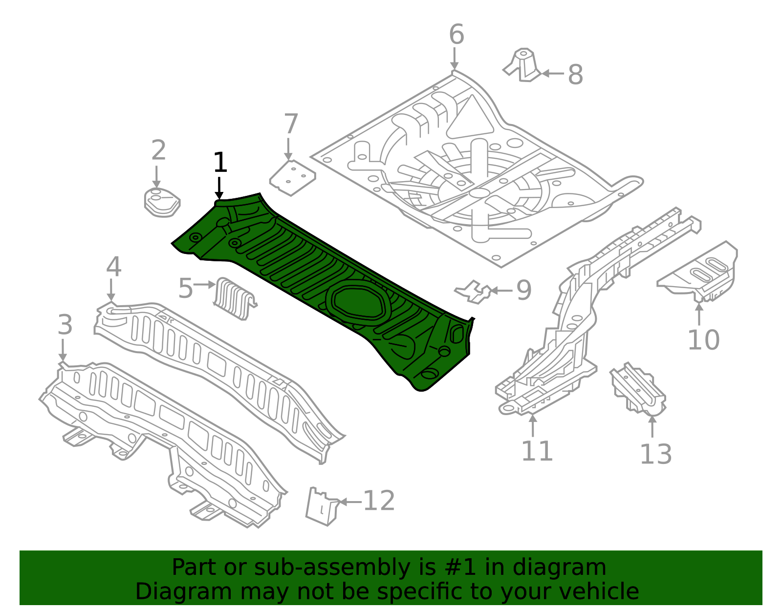 Center Floor Pan - Nissan (G4512-5RLMA)