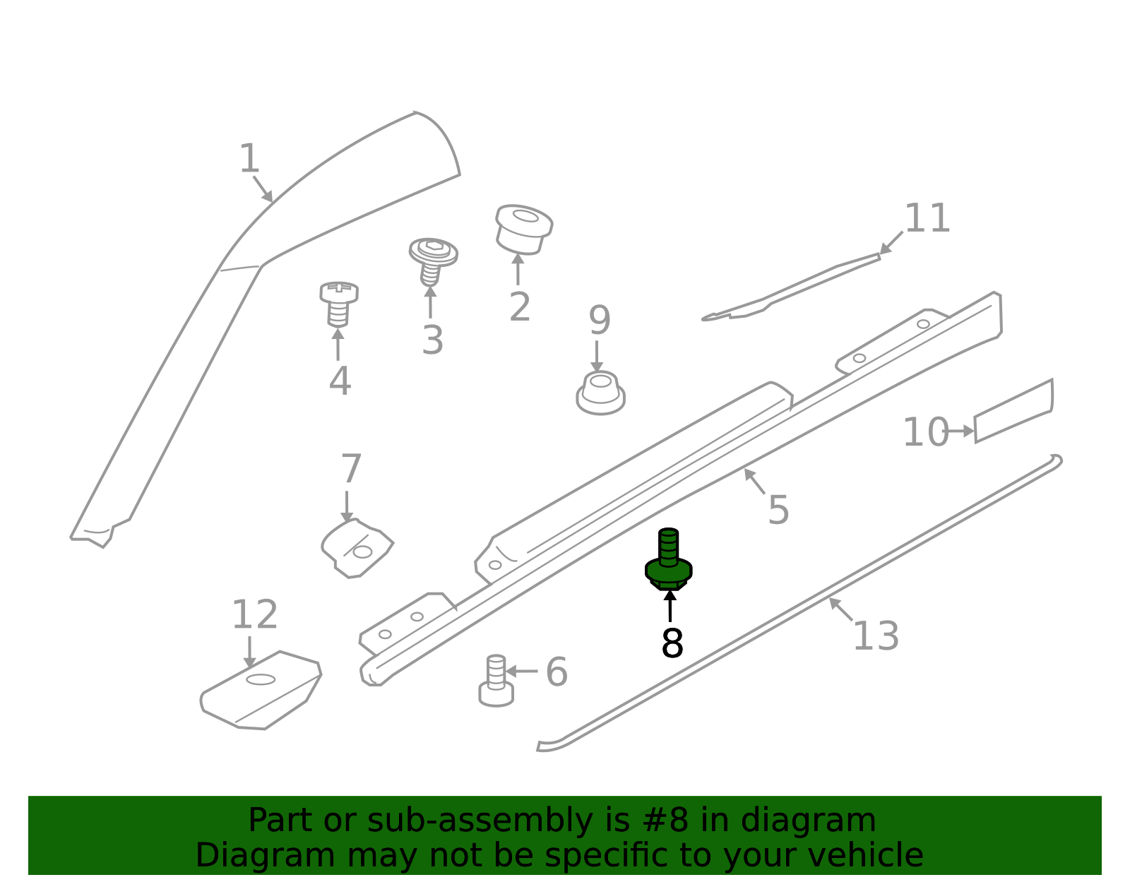Bumper Cover Screw - Nissan (01466-00261)