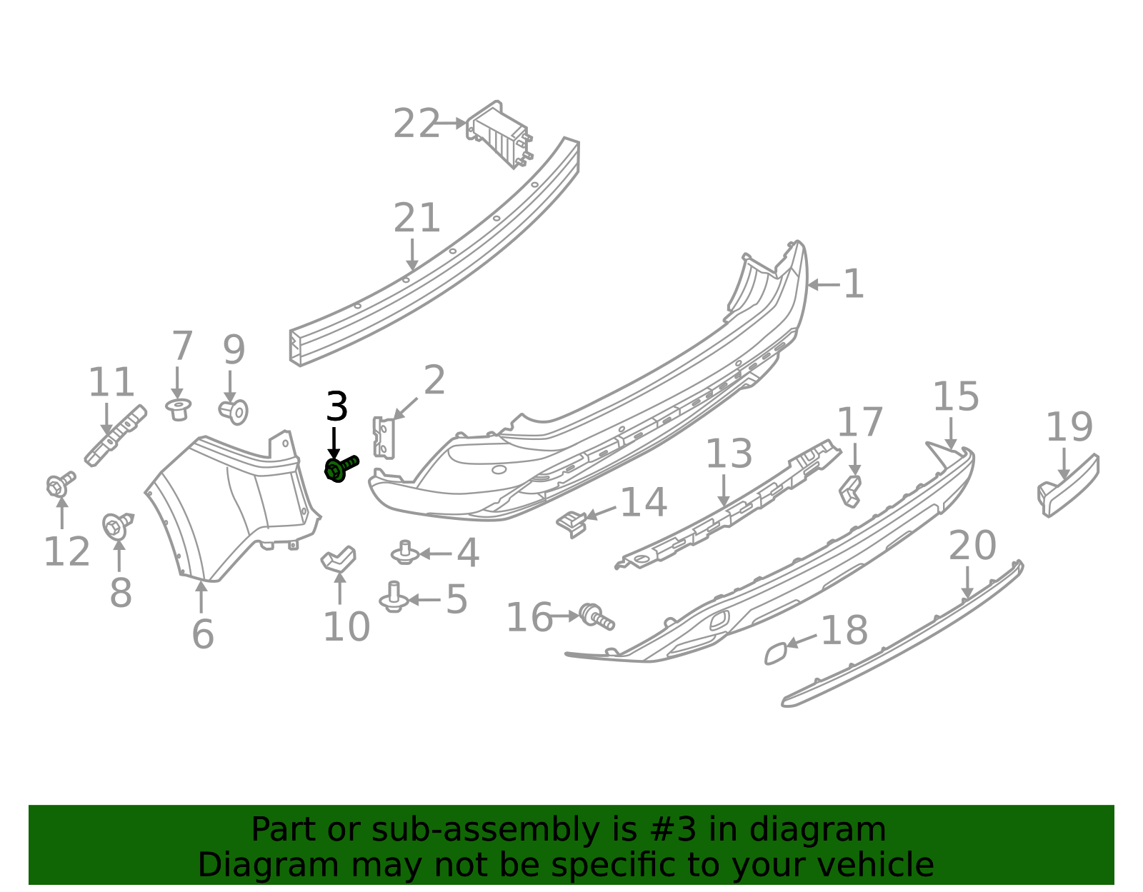 Head Air Bag Bolt - Nissan (01125-A6041)