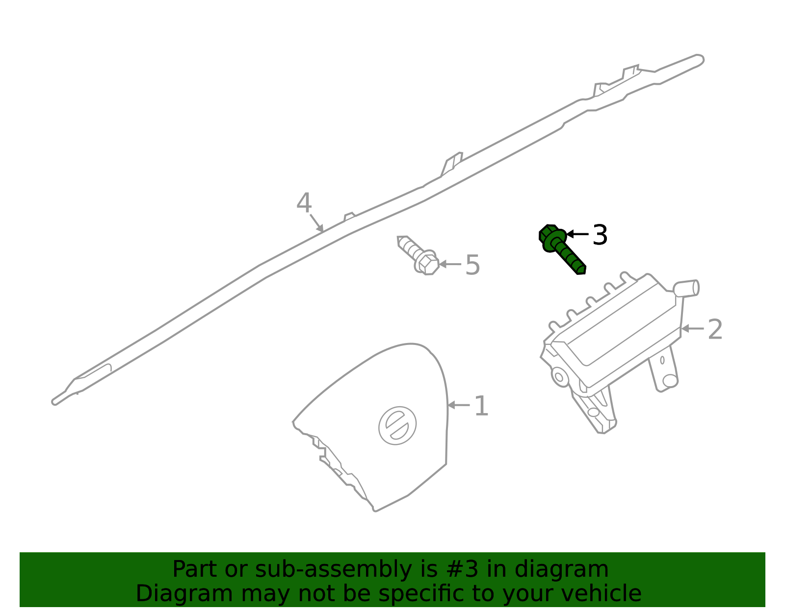Passenger Air Bag Bolt - Nissan (01141-00461)