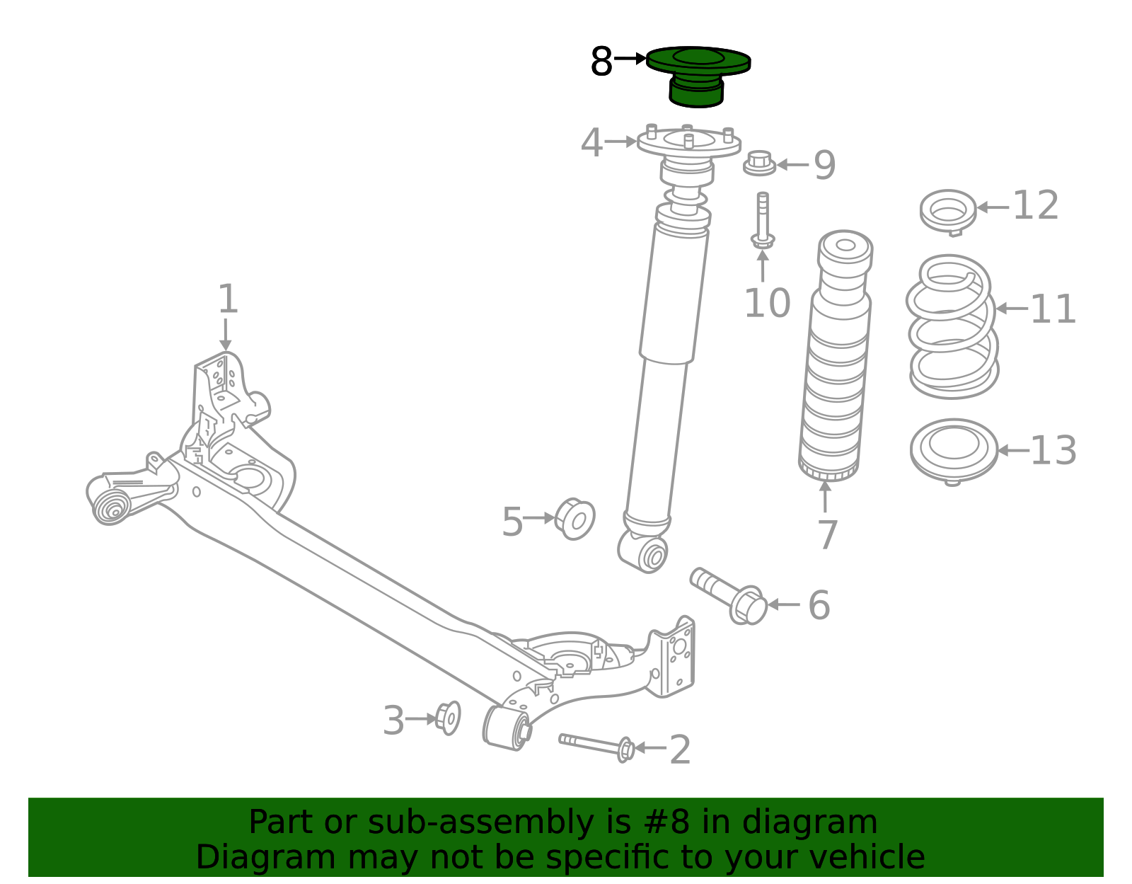 Shock Mount - Nissan (55320-9VB0A)